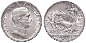 SAVOIA - Vittorio Emanuele III (1900-1943) - Lira 1917 Quadriga briosa Pag. 775; Mont. 202 AG
qFDC/FDC
