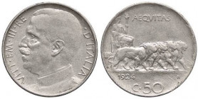 SAVOIA - Vittorio Emanuele III (1900-1943) - 50 Centesimi 1924 R Pag. 805; Mont. 242 RR NI
BB