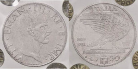 SAVOIA - Vittorio Emanuele III (1900-1943) - 50 Centesimi 1939 XVII Impero Pag. 821; Mont. 264 Ac Antimagnetica Sigillata Quattro Baj
Antimagnetica -...