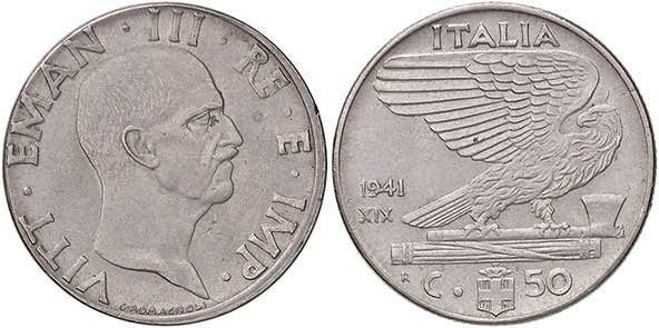 SAVOIA - Vittorio Emanuele III (1900-1943) - 50 Centesimi 1941 XIX Impero Pag. 8...