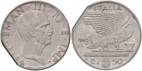 SAVOIA - Vittorio Emanuele III (1900-1943) - 50 Centesimi 1942 XX Impero Pag. 825; Mont. 270 Ac Conio tranciato
Conio tranciato
qFDC