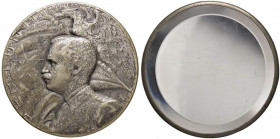 MEDAGLIE - SAVOIA - Vittorio Emanuele III (1900-1943) - Placchetta uniface Per l'unità AE Ø 50 Specchio al R/
Specchio al R/
SPL