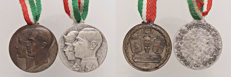 MEDAGLIE - SAVOIA - Umberto II (1945) - Medaglia Matrimonio con Maria Josè MB-AE...