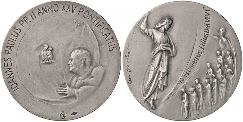 MEDAGLIE - PAPALI - Giovanni Paolo II (1978-2005) - Medaglia A. XXV Mont. 25 AG ...