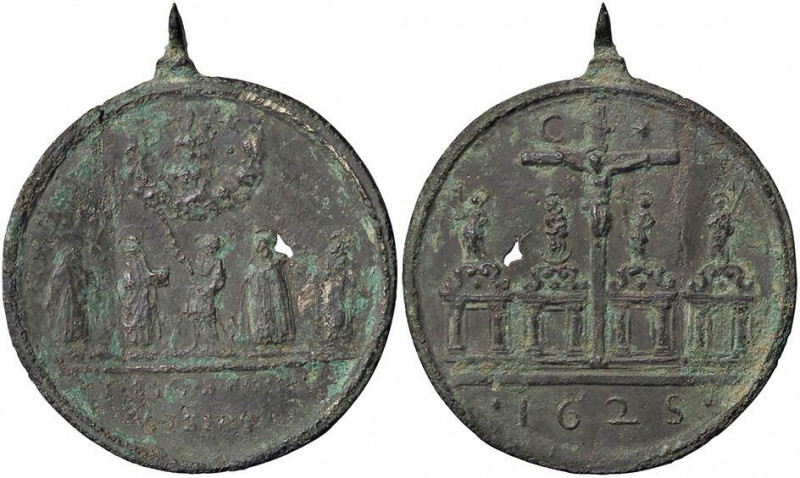 MEDAGLIE - RELIGIOSE - Medaglia 1625 AE Ø 39 Piccola mancanza passante
Piccola ...