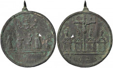 MEDAGLIE - RELIGIOSE - Medaglia 1625 AE Ø 39 Piccola mancanza passante
Piccola mancanza passante
MB-BB