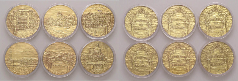 MEDAGLIE - CITTA' - Venezia - Serie Venezia da salvare (AG dorato g. 182) Ø 406 ...
