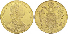 MEDAGLIE ESTERE - AUSTRIA - Francesco Giuseppe (1848-1916) - Medaglia 1915 (AU g. 13,3) Ø 40 Riproduzione dei 4 ducati
Riproduzione dei 4 ducati
qFD...