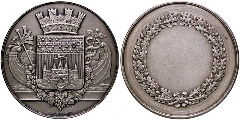 MEDAGLIE ESTERE - FRANCIA - Medaglia (AG g. 64,73) Ø 50ARGENT sul bordo Colpetto...