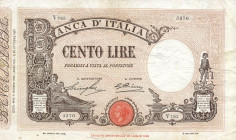 CARTAMONETA - BANCA d'ITALIA - Vittorio Emanuele III (1900-1943) - 100 Lire - Barbetti con matrice 11/06/1930 - Fascio Alfa 350; Lireuro 17K R Stringh...