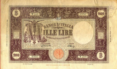CARTAMONETA - BANCA d'ITALIA - Repubblica Italiana (monetazione in lire) (1946-2001) - 1.000 Lire - Barbetti (testina) 18/01/1947 Alfa 641; Lireuro 51...