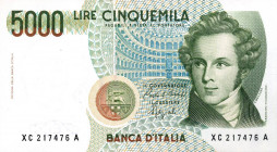 CARTAMONETA - BANCA d'ITALIA - Repubblica Italiana (monetazione in lire) (1946-2001) - 5.000 Lire - Bellini 01/12/1997 Alfa 812sp; Lireuro 69Ca RR Sos...