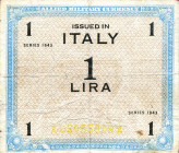 CARTAMONETA - COLONIE ED OCCUPAZIONI DI TERRITORI ITALIANI - Allied Military Currency - AM Lire (1943-1945) - Lira 1943 Italiano - BEP Gav. 233 Il num...