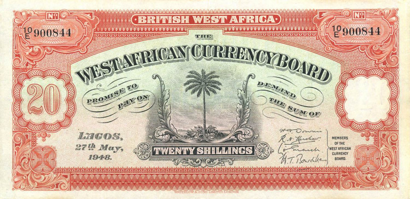 CARTAMONETA ESTERA - AFRICA OCCIDENTALE BRITANNICA - Giorgio VI (1936-1952) - 20...