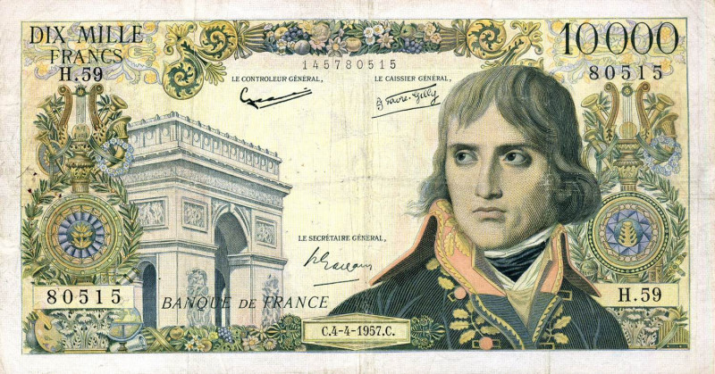 CARTAMONETA ESTERA - FRANCIA - Quarta Repubblica (1947-1958) - 10.000 Franchi 04...