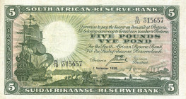 CARTAMONETA ESTERA - SUD AFRICA - Giorgio VI (1936-1952) - 5 Sterline 07/11/1935 Pick 85 Pressato
Pressato
BB
