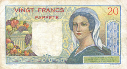 CARTAMONETA ESTERA - TAHITI - Quinta Repubblica (1959) - 20 Franchi (1951-63) Pick 21 Papete
Papete - 
qBB