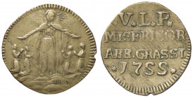 VARIE - Tessere e sigilli Abbiategrasso - 1755, tessera di misericordia, gr. 5,68
BB+