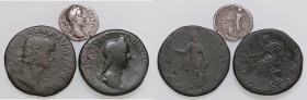 LOTTI - Imperiali Sesterzio di Claudio e Sabina, denario di Commodo Lotto di 3 monete
Lotto di 3 monete
med. MB