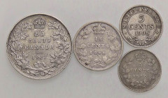 LOTTI - Estere CANADA - Lotto di 4 monete
MB÷BB+