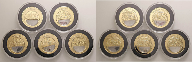 LOTTI - Medaglie VARIE - Lotto di 5 medaglie con minerale
FDC