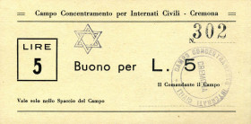 LOTTI - Falsi (da studio, moderni, ecc.) Cremona, campo concentramento internati civili, 10-5-2-1 lire e 50 centesimi
qFDS
