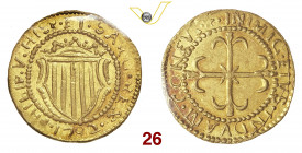 CAGLIARI FILIPPO V DI SPAGNA (1700-1719) Scudo d'oro 1702 MIR 93/2 Au g 3,2 • Sigillata Torrepadula q.FDC con fondi lucenti q.FDC