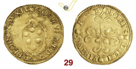 FIRENZE COSIMO I DE' MEDICI (1536-1555) Scudo d'oro del sole, III serie s.d. D/ Stemma coronato R/ Croce gigliata MIR 111 Au g 3,36 BB