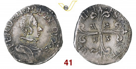 FIRENZE FERDINANDO II DE' MEDICI (1621-1670) Quarto di Giulio s.d. MIR 309/2 Ag g 0,72 • Patina di monetiere; di eccellente conservazione SPL