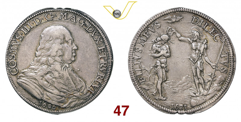 FIRENZE COSIMO III DE' MEDICI (1670-1723) Piastra 1680/1681 D/ Busto corazzato R...