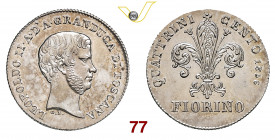 FIRENZE LEOPOLDO II DE' MEDICI (1824-1859) Fiorino 1856 MIR 453/5 Ag g 6,87 FDC