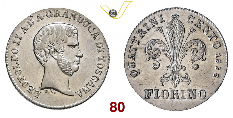 FIRENZE LEOPOLDO II DI LORENA (1824-1859) Fiorino 1858 Pagani 139 Ag g 6,82 q.FD...