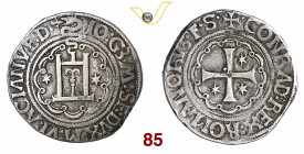 GENOVA GIAN GALEAZZO MARIA SFORZA (1488-1494) Testone da 20 Soldi s.d. MIR 137 Ag g 13,01 BB