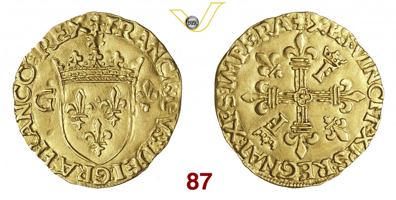 GENOVA FRANCESCO I DI FRANCIA (1515-1547) Scudo d'oro del sole s.d. D/ Stemma co...