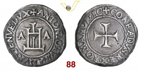 GENOVA ANTONIOTTO ADORNO (1522-1527) Testone, sigle BC s.d. MIR 171 Ag g 9,53 BB