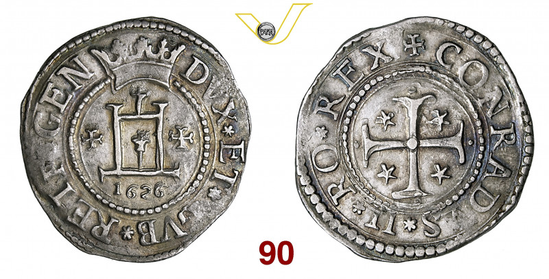 GENOVA DOGI BIENNALI, II fase (1541-1637) Ottavo di Scudo 1626 MIR 240/5 Ag g 4,...