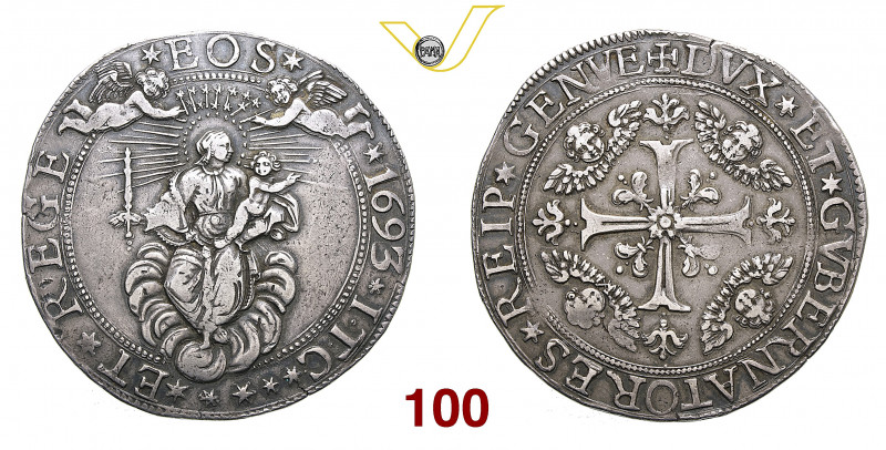 GENOVA DOGI BIENNALI, III fase (1637-1797) Scudo largo 1693, sigle ITC MIR 292/1...