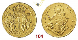 GENOVA DOGI BIENNALI, III fase (1637-1797) 50 Lire 1764 CNI 3 MIR 271/6 Au g 13,89 • Ex Collezione Fasciolo, asta Varesi 42 del 2003, lotto 1412. Colp...
