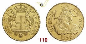 GENOVA DOGI BIENNALI, III fase (1637-1797) 96 Lire 1796 MIR 275/4 Au g 25,20 • Fondi brillanti, di alta qualità SPL+