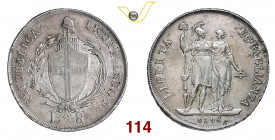 GENOVA REPUBBLICA LIGURE (1798-1805) 8 Lire 1798 I MIR 379/1 Au g 33,20 • Alcuni graffietti al D/; esemplare ben coniato, con un taglio perfettamente ...