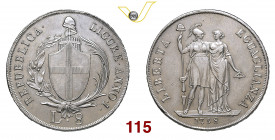 GENOVA REPUBBLICA LIGURE (1798-1805) 8 Lire 1798 I Pagani 11 Ag g 33,03 • Ex Negrini, asta 38 del 2013, lotto 1205 BB÷SPL