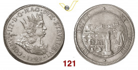 LIVORNO COSIMO III DE' MEDICI (1670-1723) Tollero 1703 MIR 64/18 Ravegnani 15 Ag g 27,07 q.SPL