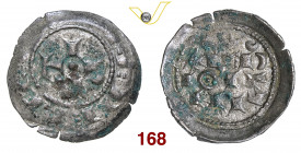 MILANO FEDERICO I DI SVEVIA (1152-1190) Denaro imperiale scodellato s.d. D/ I P R T a croce R/ AVC MEDIOLANIV su quattro righe MIR 51/1 CNI 1/5 Ag g 0...