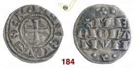 MILANO ENRICO VII DI LUSSEMBURGO, Re (1310-1313) Denaro imperiale s.d. D/ Croce R/ MEDIOLANVM su tre righe MIR 74 CNI 26/29 Mi g 0,60 BB