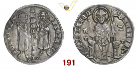 MILANO AZZONE VISCONTI (1329-1339) Grosso s.d. D/ I Santi Gervasio e Protasio stanti R/ S. Ambrosio seduto con pastorale MIR 85 CNI 1/7 Ag g 2,01 • Be...