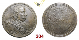 PARMA e PIACENZA RANUCCIO II FARNESE (1646-1694) Grande medaglia per l'annessione di Bardi e Compiano (1682) Opus Cesare Fiori (Milano 1636-1702) Tode...