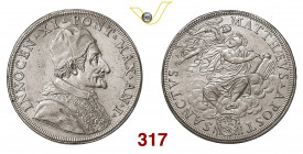 ROMA INNOCENZO XI (1676-1689) Piastra (1676) I Munt. 42 Ag g 32,07 SPL