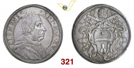 ROMA CLEMENTE XI (1700-1721) Piastra A. XV MIR 2273 Munt. 49 Ag g 31,76 BB÷SPL