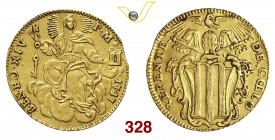 ROMA BENEDETTO XIV (1740-1758) Zecchino 1747 Munt. 15a Au g 3,41 BB