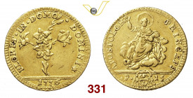 ROMA PIO VI (1775-1799) Mezza Doppia da 15 Paoli 1776 Munt. 4a Au g 2,70 • Leggermente ondulata ma ancora con fondi brillanti BB+